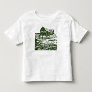 Landschaftliches Landschaftsbauernhaus im Landhaus Kleinkind T-shirt