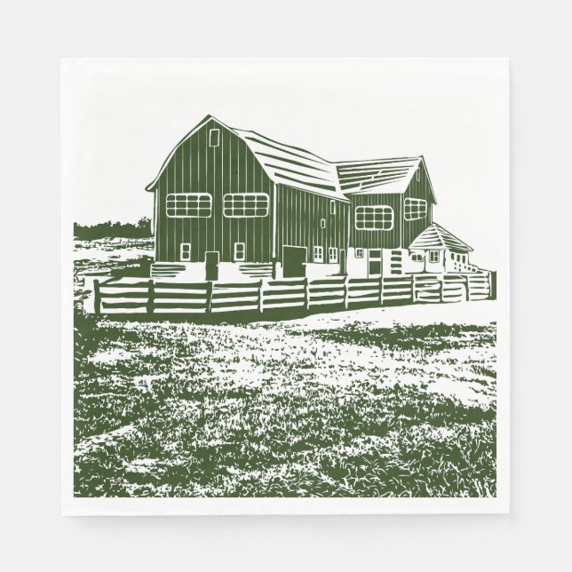 Landschaftliches Landschaftsbauernhaus im Landhaus Serviette (Vorderseite)