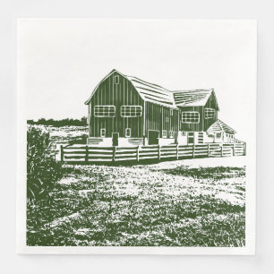 Landschaftliches Landschaftsbauernhaus im Landhaus Serviette