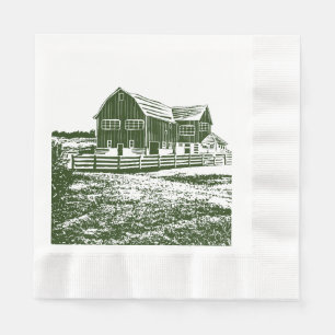 Landschaftliches Landschaftsbauernhaus im Landhaus Serviette