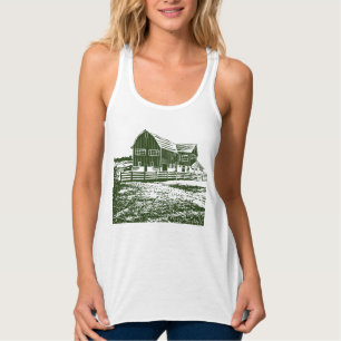 Landschaftliches Landschaftsbauernhaus im Landhaus Tank Top