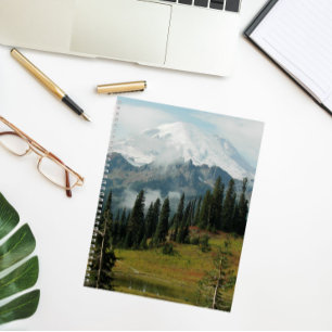 Landschaftliches Mount Rainier Landscape Foto Note Notizbuch