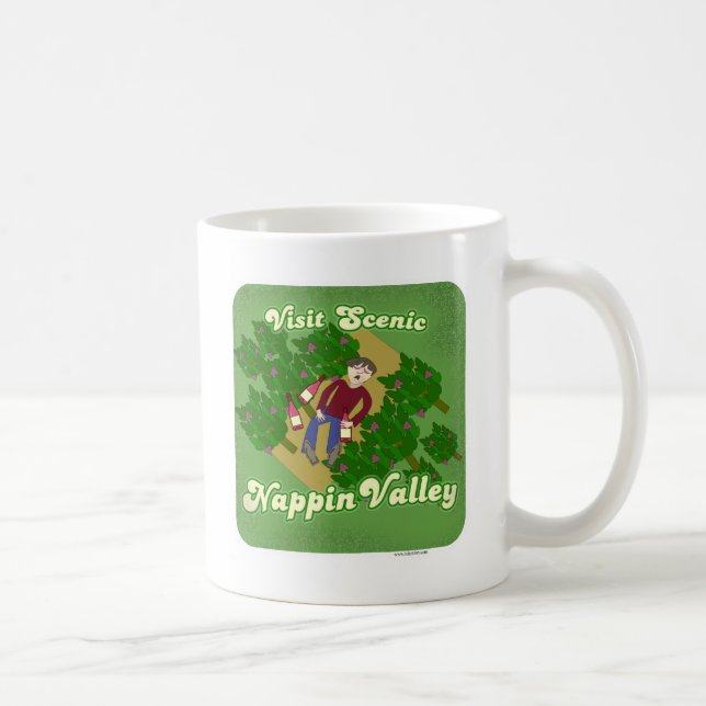 Landschaftliches Nappin Valley Funny Wine Design Kaffeetasse (Rechts)