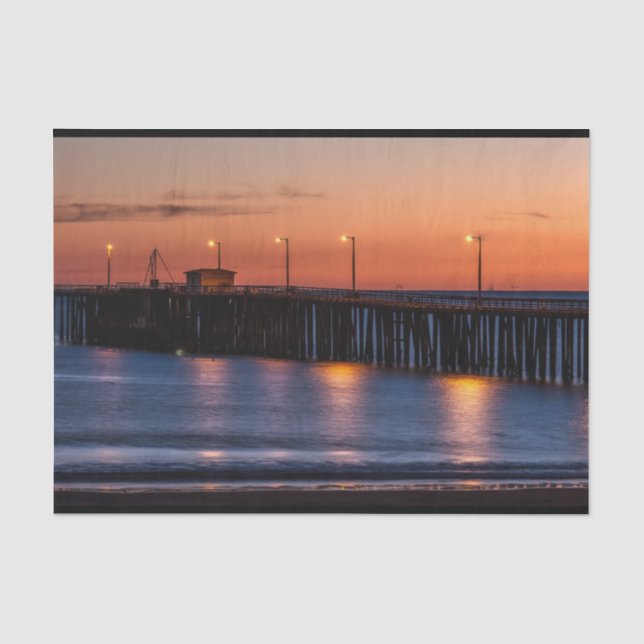 Landschaftliches Pismo Beach Sunset Tissue Paper Seidenpapier (Vorderseite)