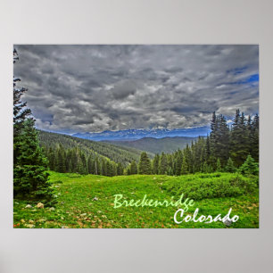 Landschaftliches Plakat Sommers Breckenridges