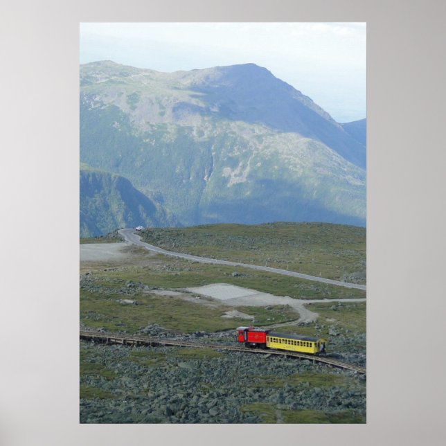 Landschaftliches Poster der Cog Railway vom Washin (Vorne)