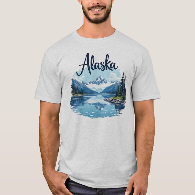 Landschaftliches T-Shirt Alaska (Vorderseite)
