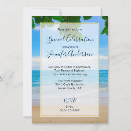 Landschaftliches Tropical Beach Party Einladung