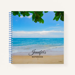 Landschaftliches Tropical Beach Sun Sand und Surfe Notizbuch