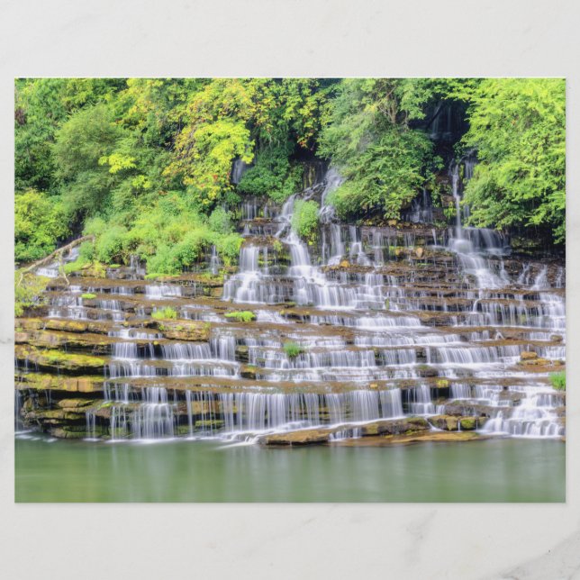 Landschaftliches Twin Falls Rock Island Scrapbook  (Vorderseite)