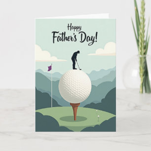 Landschaftliches Vatertag-Golfer-Karte Karte