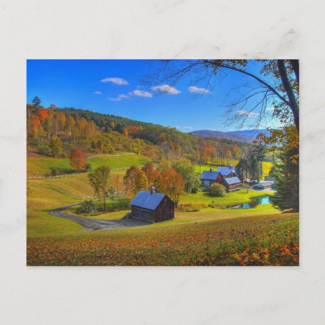 Landschaftliches Vermont, wunderschönes Foto, Postkarte (Vorderseite)