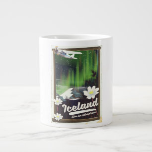 Landschaftliches Vintages Reiseplakat Jumbo-Tasse