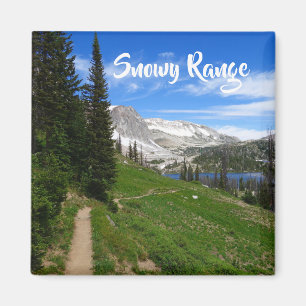 Landschaftliches Wandern Snowy Range Berggipfel Wy Magnet