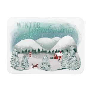Landschaftliches Winterwunderland Magnet