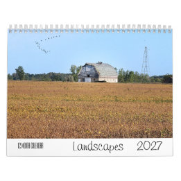Landschafts-Kalkulator 2027 12-Monats-Wandkalender Kalender