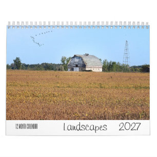 Landschafts-Kalkulator 2027 12-Monats-Wandkalender Kalender