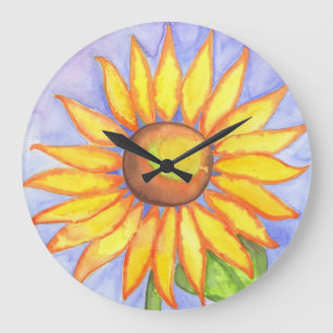 Landschafts-Sonnenblumen-Küchen-Wanduhr Große Wanduhr