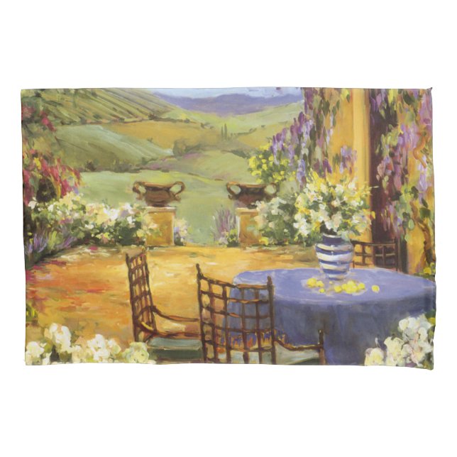Landschafts-Terrasse Kissenbezug (Vorderseite-Links)