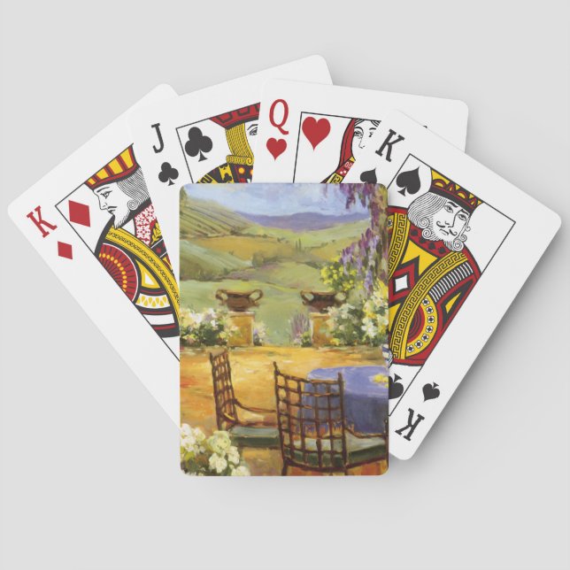 Landschafts-Terrasse Spielkarten (Rückseite)