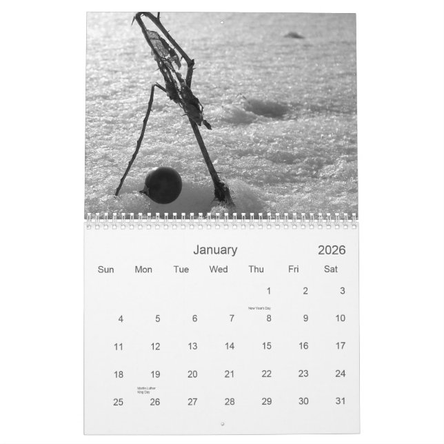 Landschafts-themenorientierter Kalender (Jan 2026)