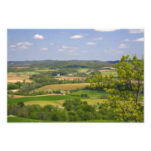 Landschaftsansicht von Ackerland südlich von Arcad Fotodruck