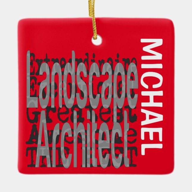 Landschaftsarchitektin CUSTOM Keramikornament (Vorderseite)