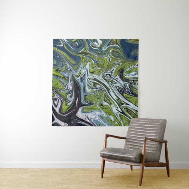 Landschaftsbild Abstrakte Malerei | Beste Kunst Wandteppich (Beispiel)