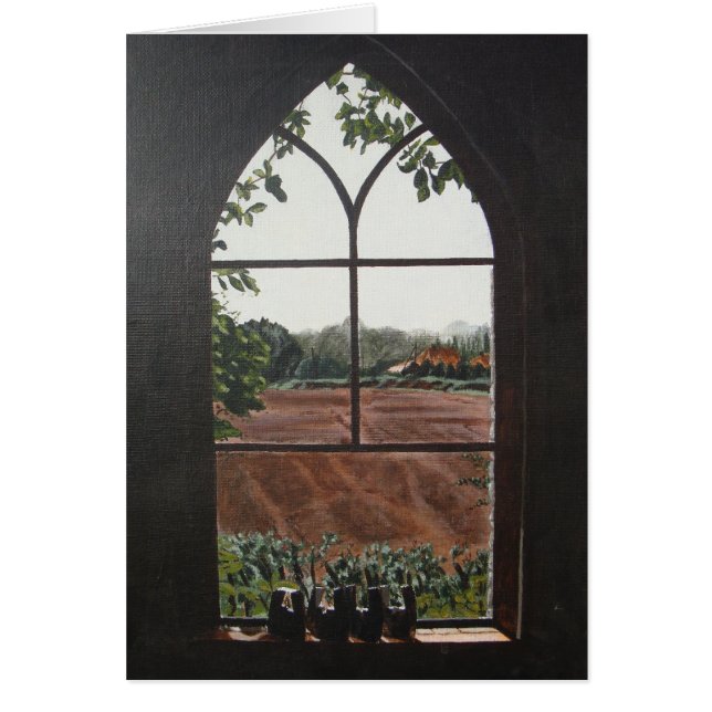 Landschaftsbild aus Kirchenfenstermalerei (Vorne)