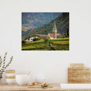 Landschaftsbild Bozen, Italien Poster