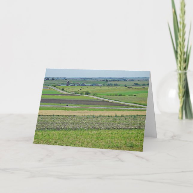 Landschaftsbild der Landschaft des Mittleren Weste Karte (Vorderseite)
