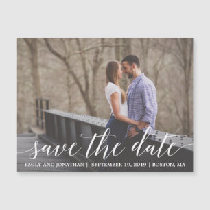 Landschaftsbild-Save the Date Magnet-Hochzeit Magnetkarte