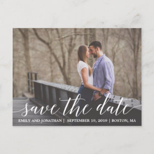 Landschaftsbild Save the Date Postkarte, Foto Postkarte