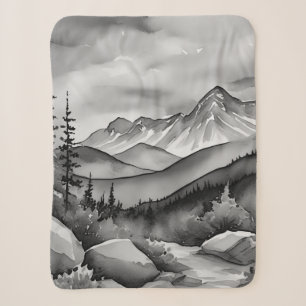 Landschaftsbild Schwarz-Weiß Sherpadecke