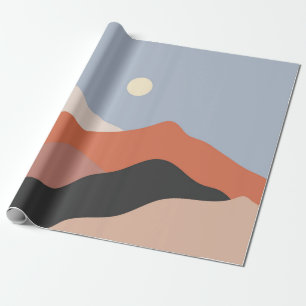 Landschaftsbilder Mitte des Jahrhunderts, minimali Geschenkpapier