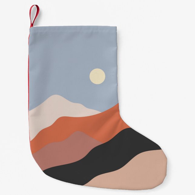 Landschaftsbilder Mitte des Jahrhunderts, minimali Kleiner Weihnachtsstrumpf (Vorderseite)