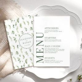 Landschaftsblatt rustikale botanische Hochzeitskar Begleitkarte