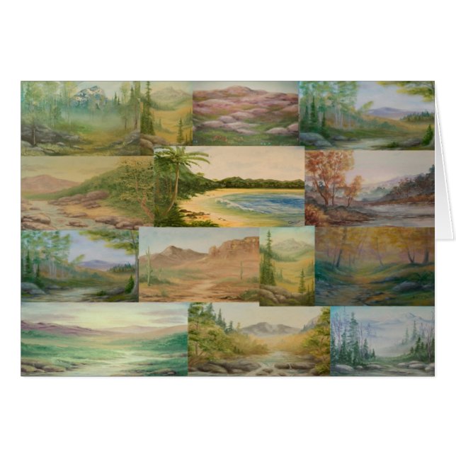 Landschaftscollagen-Karte (Vorderseite (Horizontal))