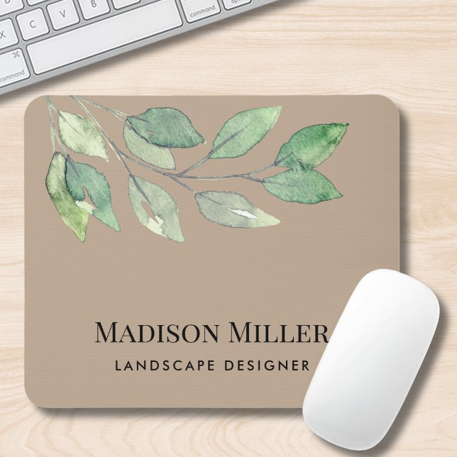 Landschaftsdesigner Wasserfarbe Grün  Mousepad (Von Creator hochgeladen)