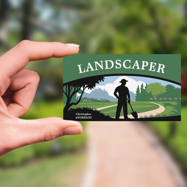Landschaftsdienst Visitenkarte (Landscaping Service Business Card)