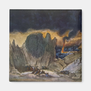 Landschaftsentwurf von Phedre, 1917 (Farbelitho) Magnet