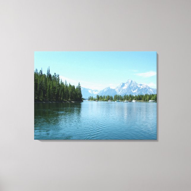 Landschaftsfotografie des Grand Teton Nationalpark Leinwanddruck (Vorderseite)