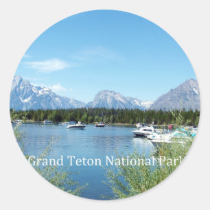 Landschaftsfotografie des Grand Teton Nationalpark Runder Aufkleber