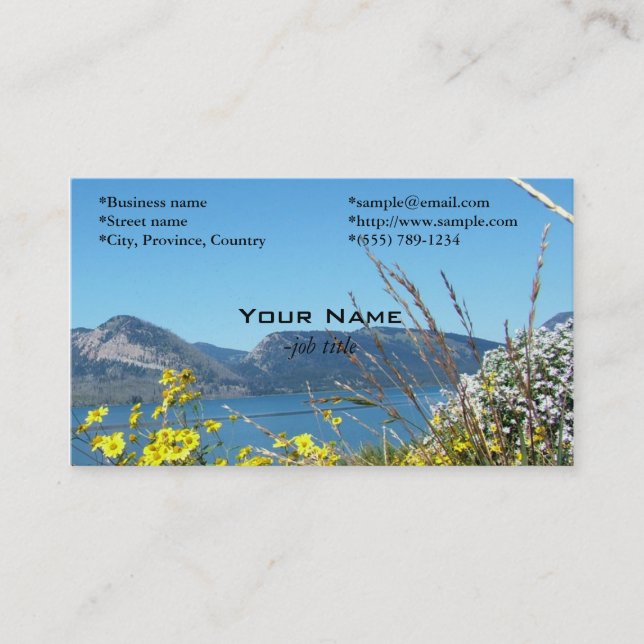 Landschaftsfotografie des Grand Teton Nationalpark Visitenkarte (Vorderseite)