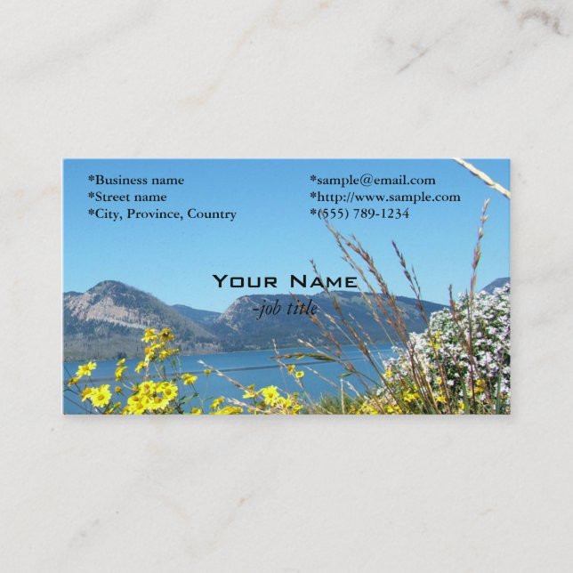 Landschaftsfotografie des Grand Teton Nationalpark Visitenkarte (Vorderseite)