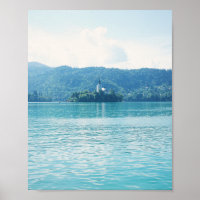 Landschaftsfotografie Lake Mountain Blue Slowenien
