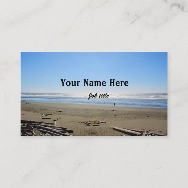 Landschaftsfotografie, Strand, Meer, Himmel Visitenkarte (Vorderseite)