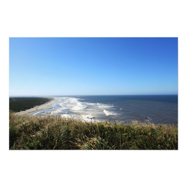 Landschaftsfotografie von Meer, Strand, blauem Him Fotodruck (Vorne)