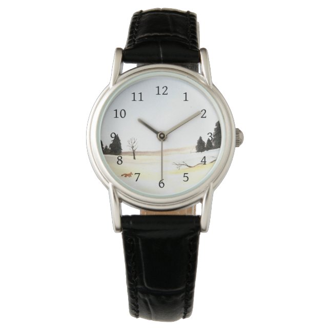 Landschaftsfox Armbanduhr (Vorderseite)