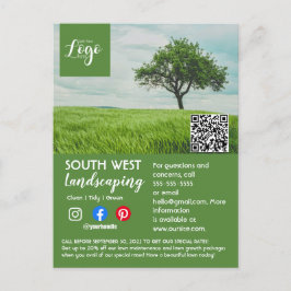 Landschaftsgärtnerbaum-Chirurg Flyer Postkarte